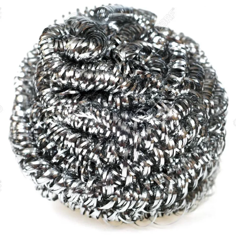 Metal dish scrubber
